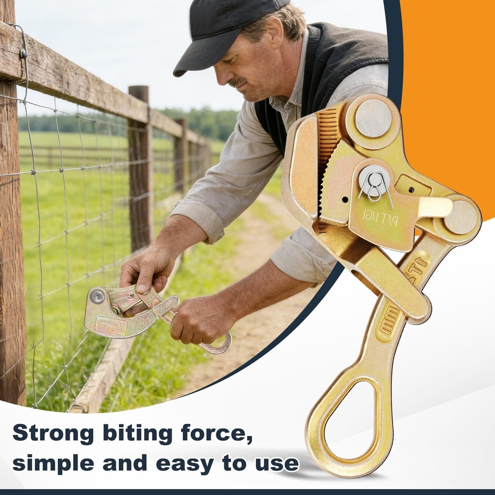 1T Cable Puller Clamp, 0.5/1/2/3T Steel Wire Rope Puller Clamp, Multifunction...