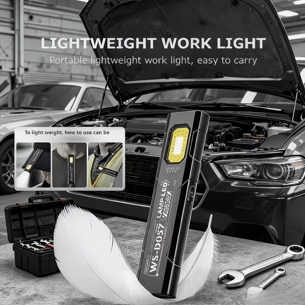 2 LED Flashlight Work Light, Emergency Flashlight, Flash light, red white blue