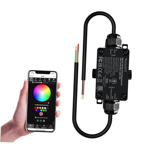 Waterproof ESP32 WLED Controller with Mic , Project for Pool Boat 1 Channel