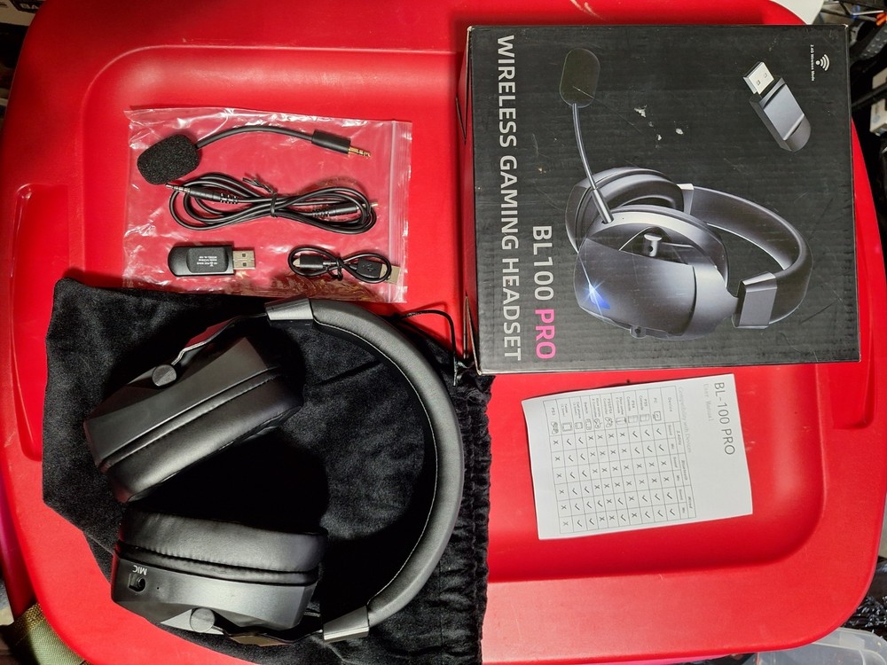 Acinaci BL100 PRO  Wireless Gaming Headset Bluetooth/2.4hz - Please Read (TESTED