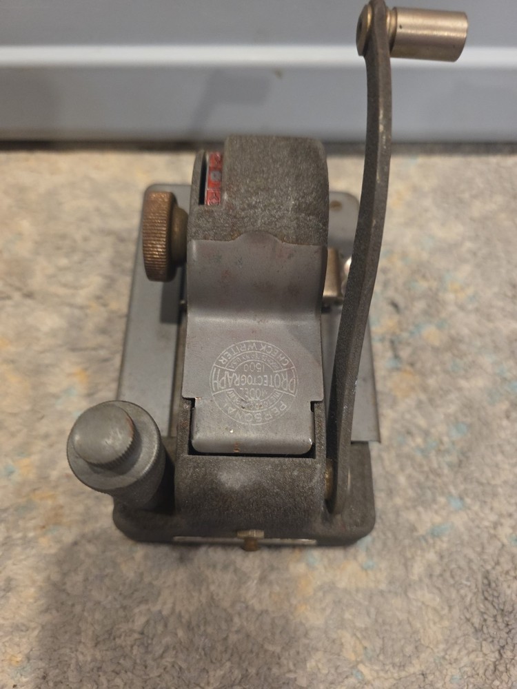 Vintage check writing machine