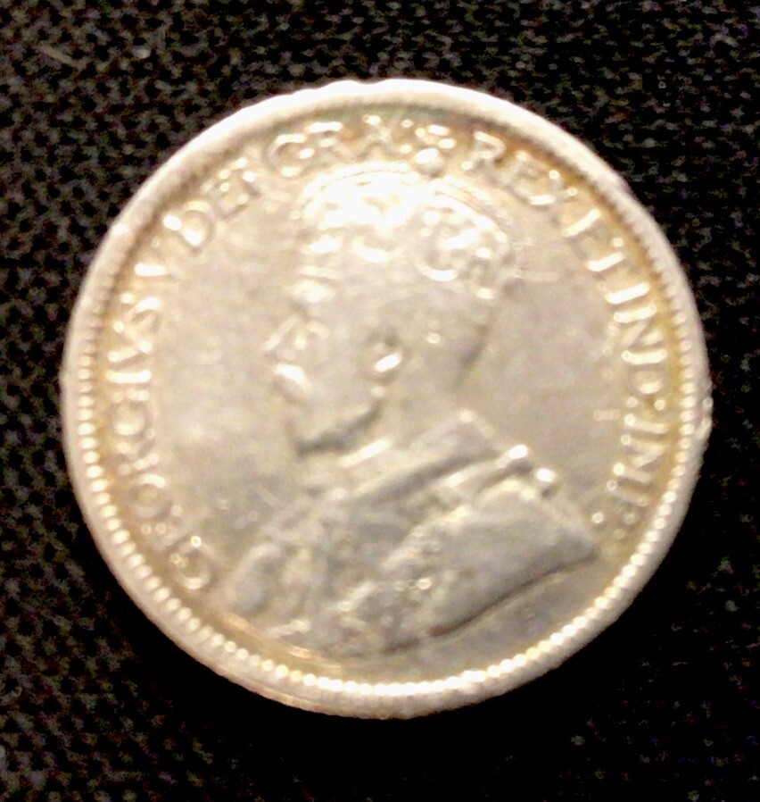 1919 Canada Silver! 10 Cent Details: CLD. ENN Coins