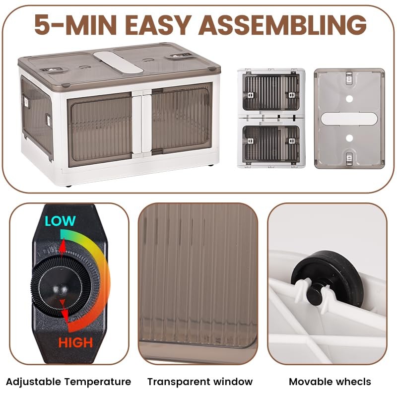 Brooder Box for Chicks Quail Brooder Box with Thermostat Poultry Heater