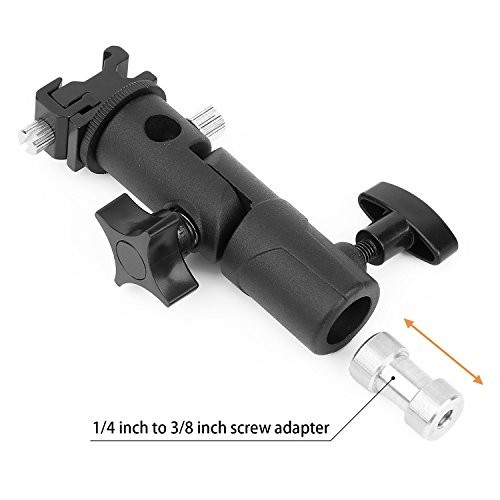 2Pack Camera Flash Speedlite Mount Swivel Bracket with Umbrella Holder for DSLR