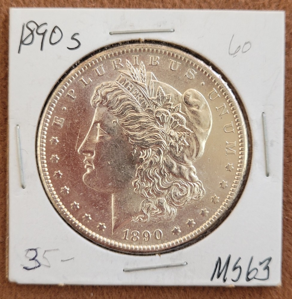 1890 S Morgan Silver Dollar UNC