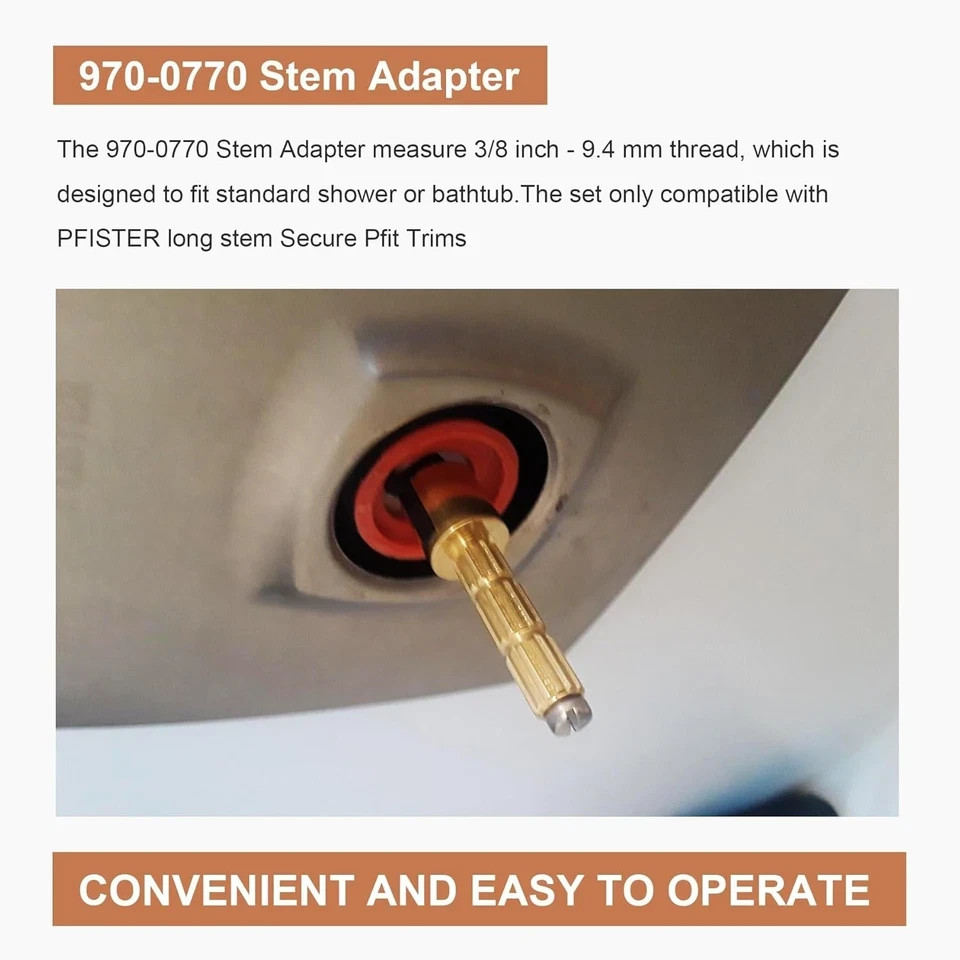 970-0770 Stem Adapter with Screw Replace for Plumbing White
