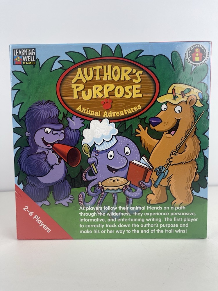 AUTHORS PURPOSE ANIMALS ADVENTURES-IMPROVES READING & LEARNING-NEW