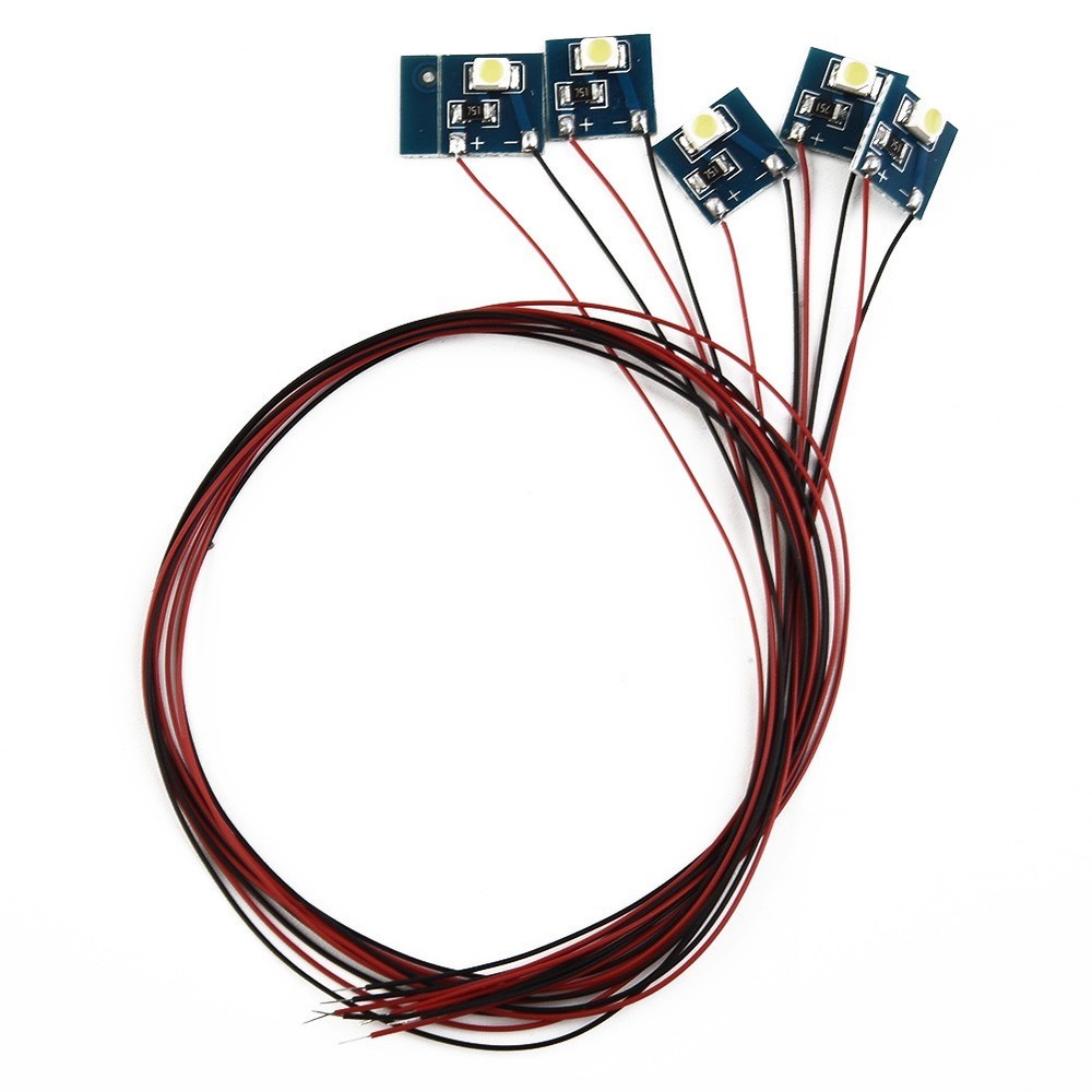 HO Scale Building Lighting 5pcs Cool White LEDs For Interior Illumination
