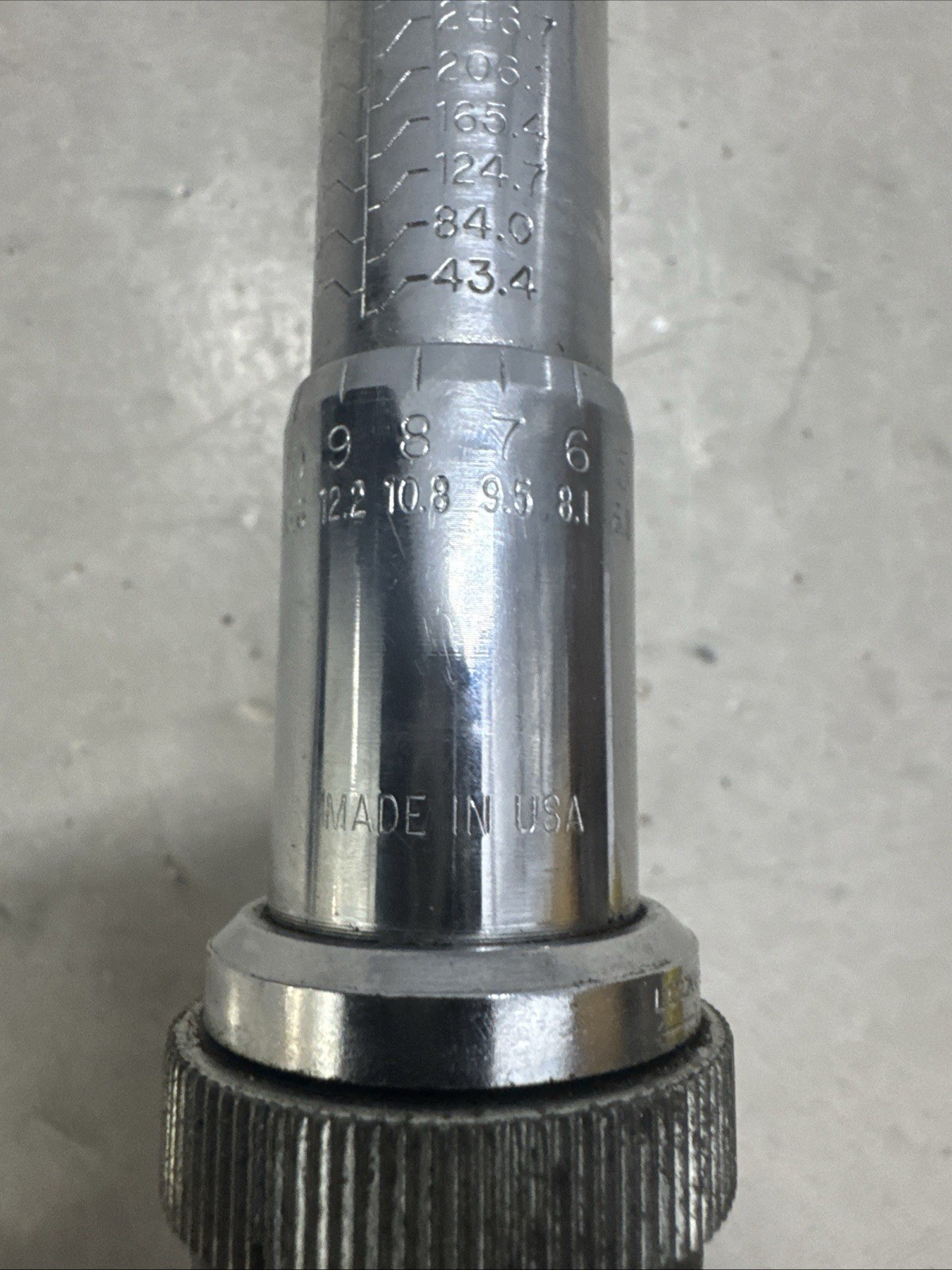 K-D KD Tools 1/2" Drive Micrometer 2952 Torque Wrench 25-250 ft-Lbs Made In USA