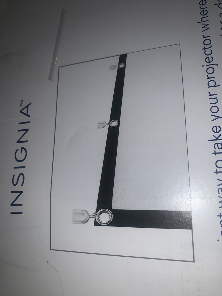 Insignia Portable Folding Projection Screen 100” Screen 16.9 Aspect Ratio