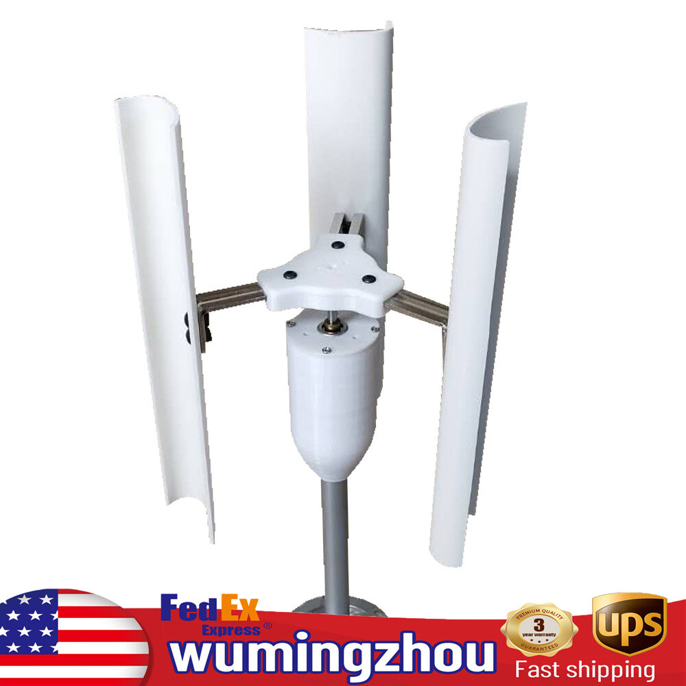 12V Vertical Wind Turbine Generator 3 Blades Charger Windmill Power Teach Mode
