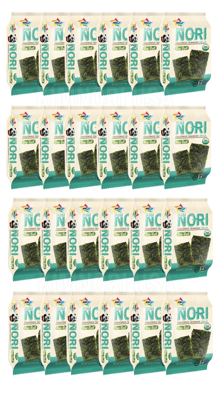 Organic Kimnori Seasoned Roasted Seaweed Snacks - 24 Pack Kim Nori Sea-Salt
