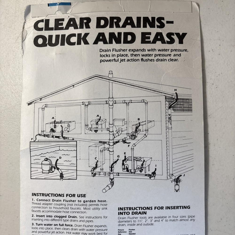General Wire 3DF 3" Drain Flusher