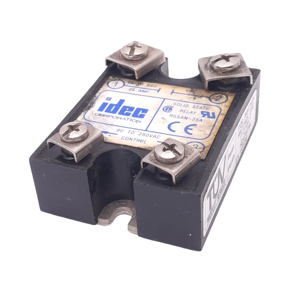 IDEC RSSAN-25A Solid State Relay, SPST-NO, 660VAC 25A Max, 90-280VAC Control