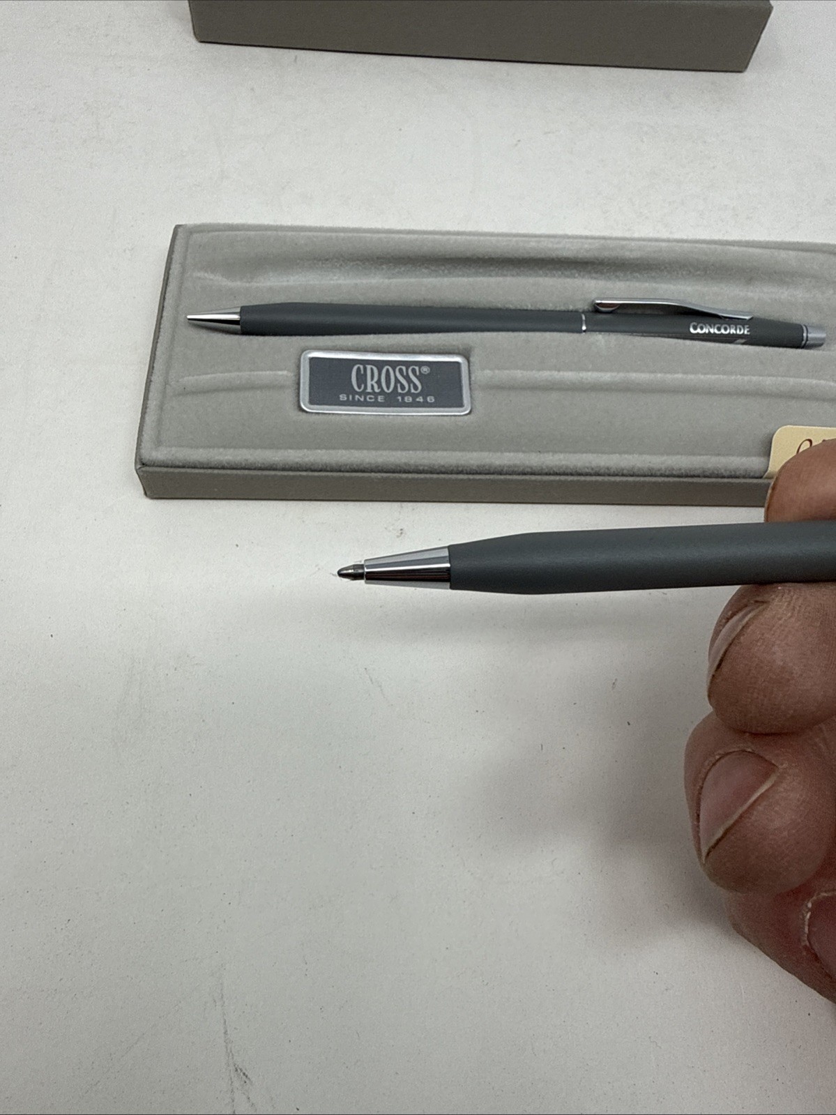 British Airways Concorde Aircraft Ballpoint Pen and Pencil Set AT Cross Unused