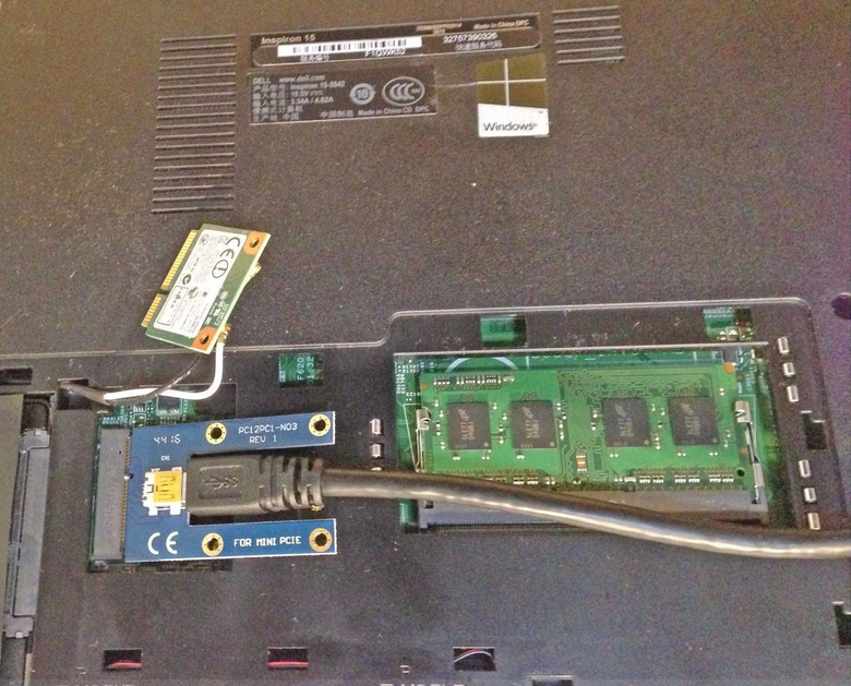 MINI PCI_E TO X16 PCIE RISER ADAPTER / GRAPHICS CARD PLUS TO LAPTOP