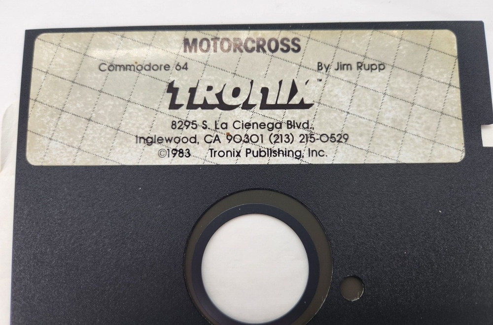1983 Motor Cross Tronix Commodore 64 5.25 Floppy disk only untested