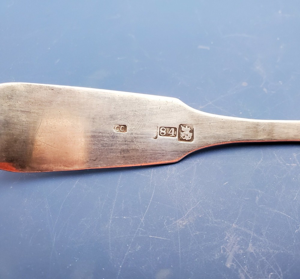 Russian 84 Silver Fiddle Dinner Fork
