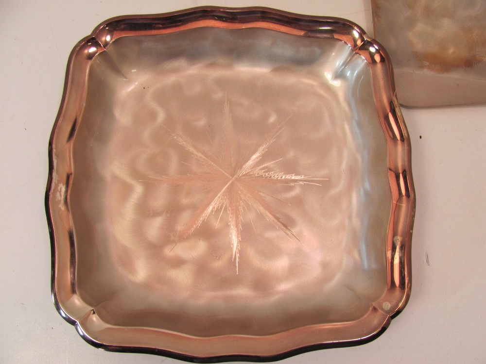 WMF IKORA Germany POLISHED BRASS SERVING TRAY SET