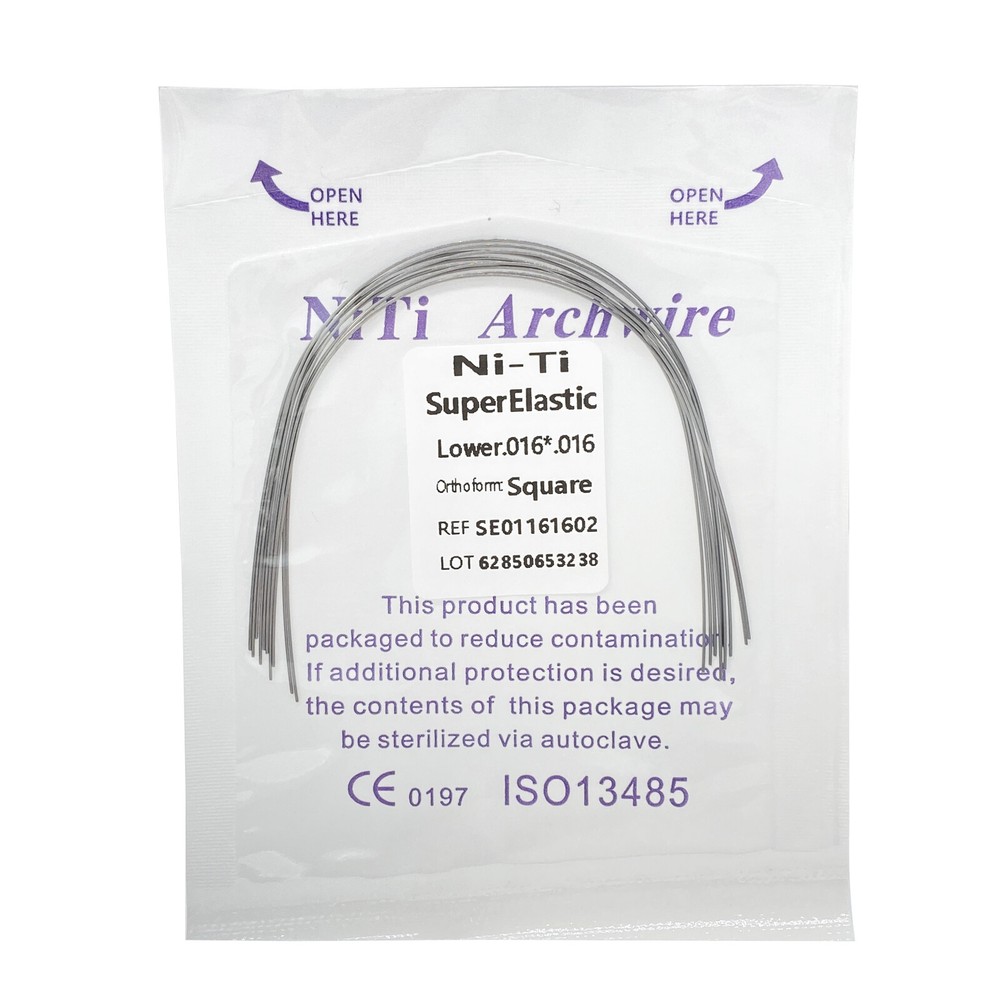 100PCS Dental Orthodontic Niti Arch Wire Rectangular Round Natural Upper Lower