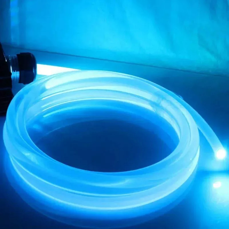 Transparent Super Bright Solid Core Side Glow Optic Fiber 1.5~12mm Thick Cable