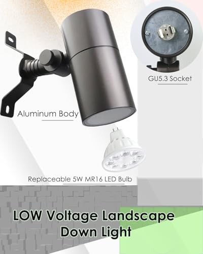Low Voltage Landscape Lighting Spot Down Light, 12V Tree Downlight 1-Count