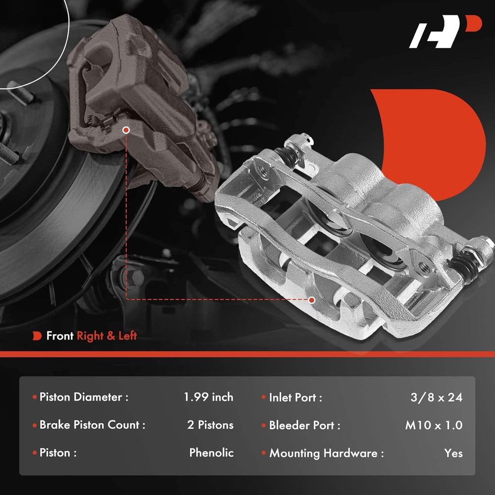 Disc Brake Caliper Assembly with Bracket Compatible with Select Ford and Mercury