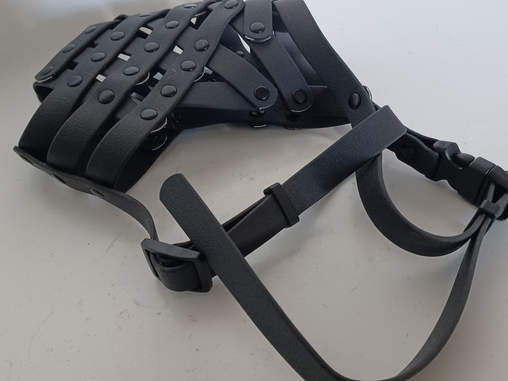 Pitbull Muzzle Basket Muzzle for M [Snout Cir: 9.75-11] Black