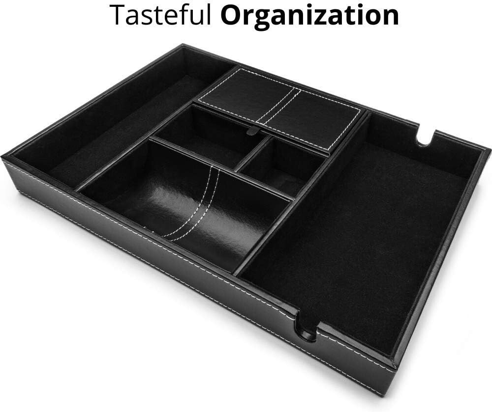 Valet Tray for Men, Nightstand Organizer, Entry Table Organizer