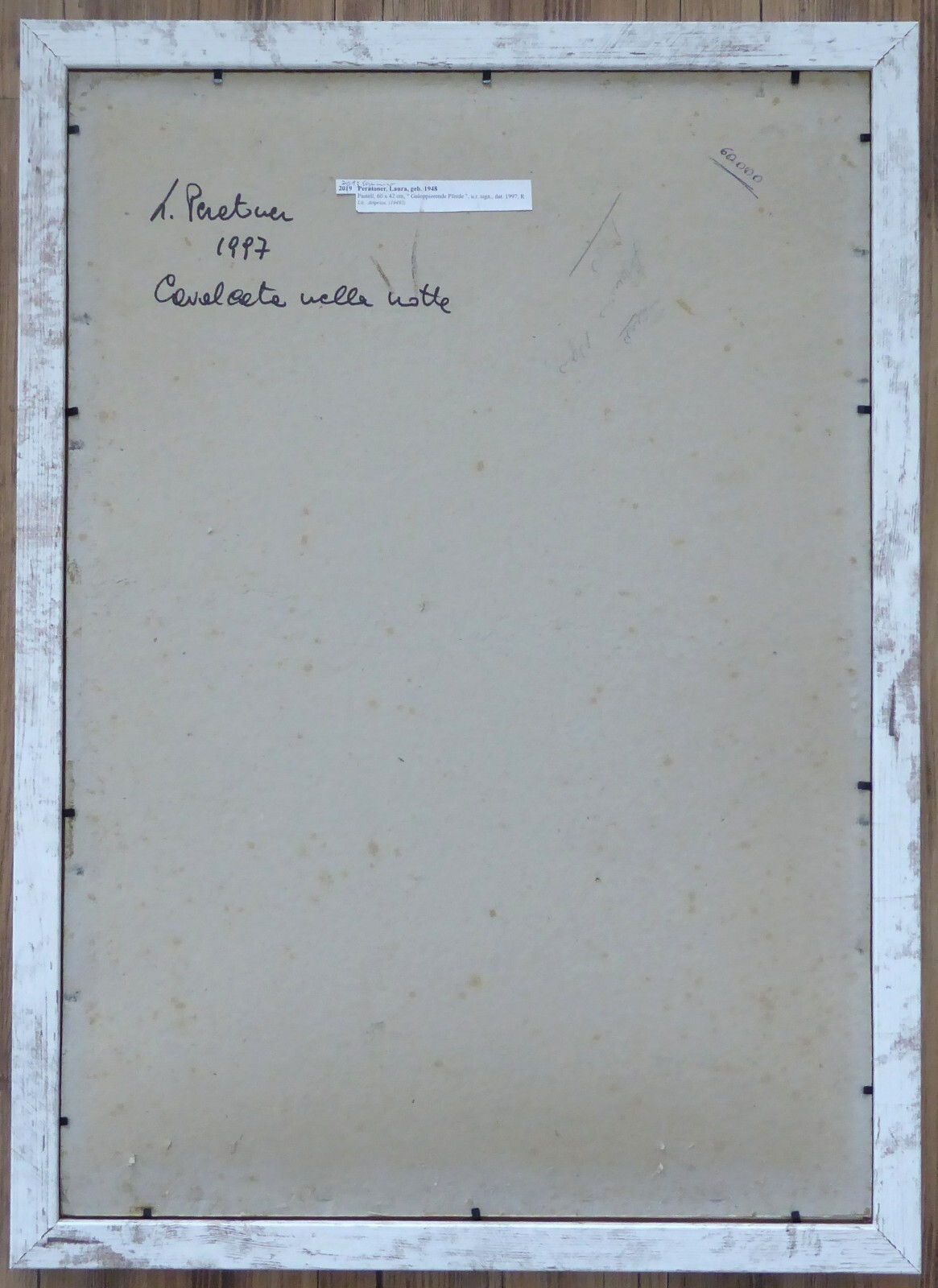 Laura Peratoner Pastel Horses Italy Switzerland Original #104