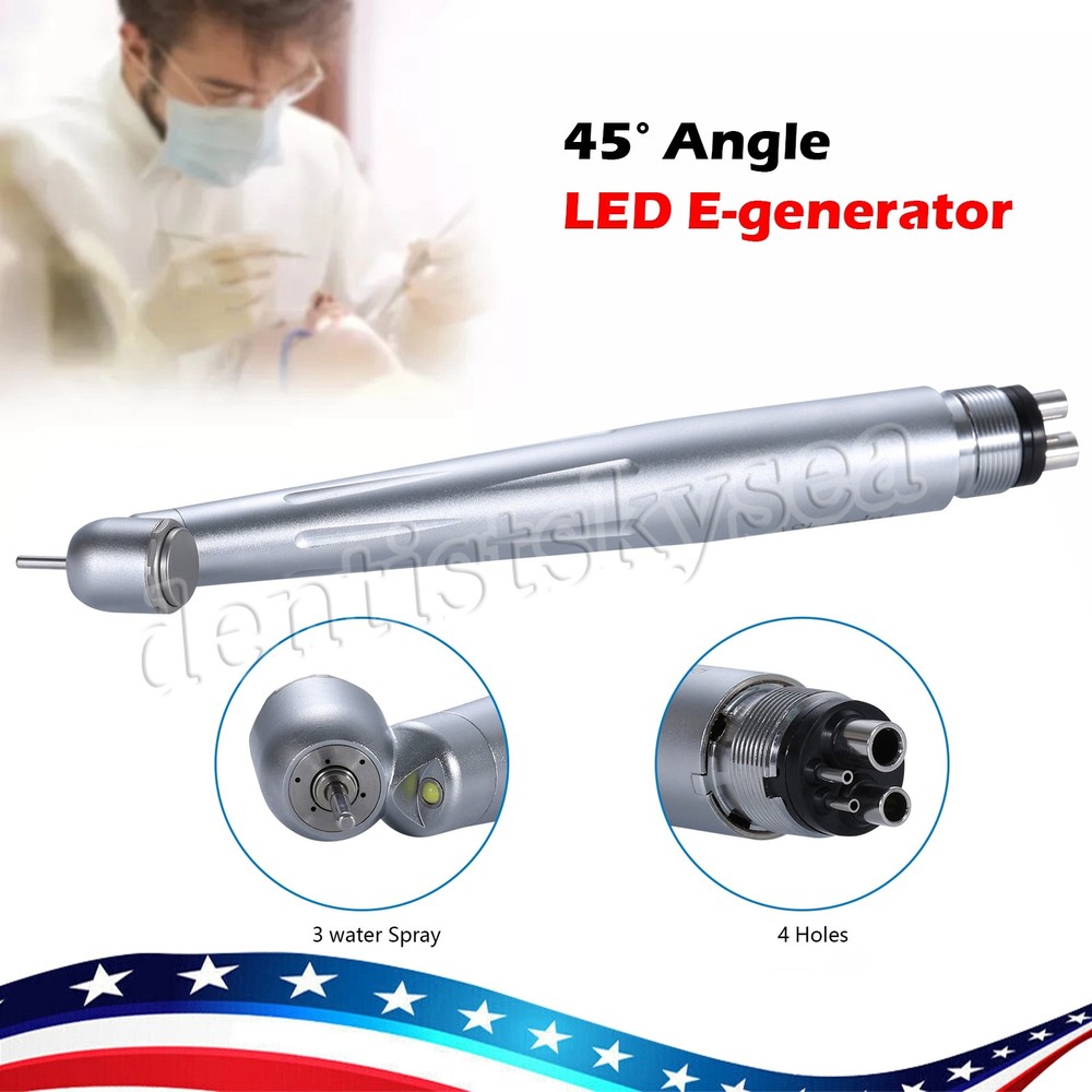 45 Degree LED E-generator Surgical Handpiece High Speed Dental