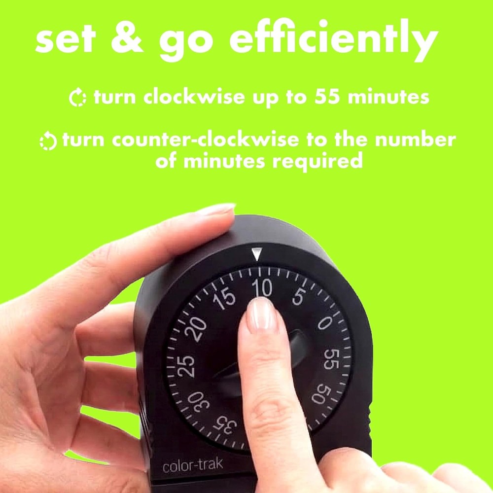 Wind Up Visual Mechanical Timer 60 Minute Kitchen Alarm Clock Large Dial for