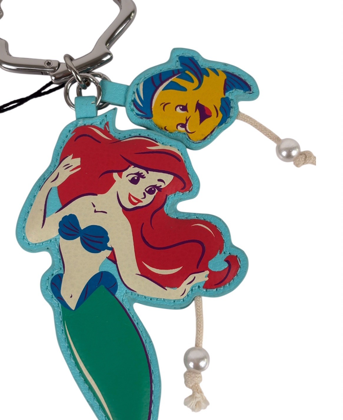 Vera Bradley Disney Ariel Floral Little Mermaid Bag Charm Faux Leather