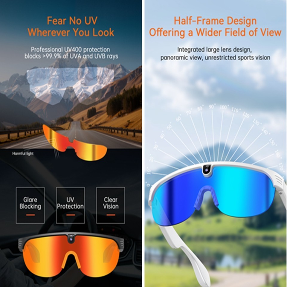 AI Camera Smart Glasses Multifunction and Bluetooth Call Voice Assis