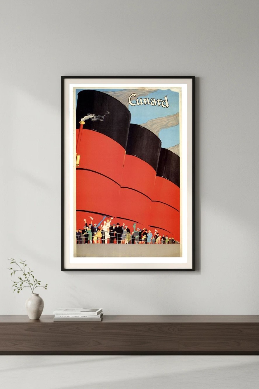 🌟 Cunard Vintage Poster 1920's - 24x36” - Hi-Res💎 Print - 200 GSM Paper🗞️