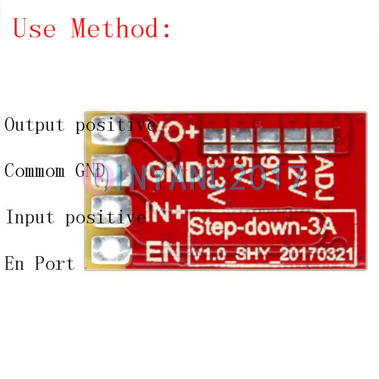 Mini DC-DC Buck Step-down Converter Adjustable Power Module 3.3V 3V 5V 9V 12V 3A