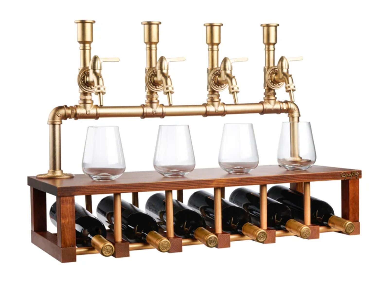 Liquor Dispenser for Home Bar, Liquor 4 Bottle Pourers, Spirit Aerator, Wine Tap