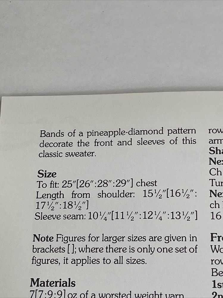 Marshall Cavendish Child's Pineapple Sweater Crochet Pattern