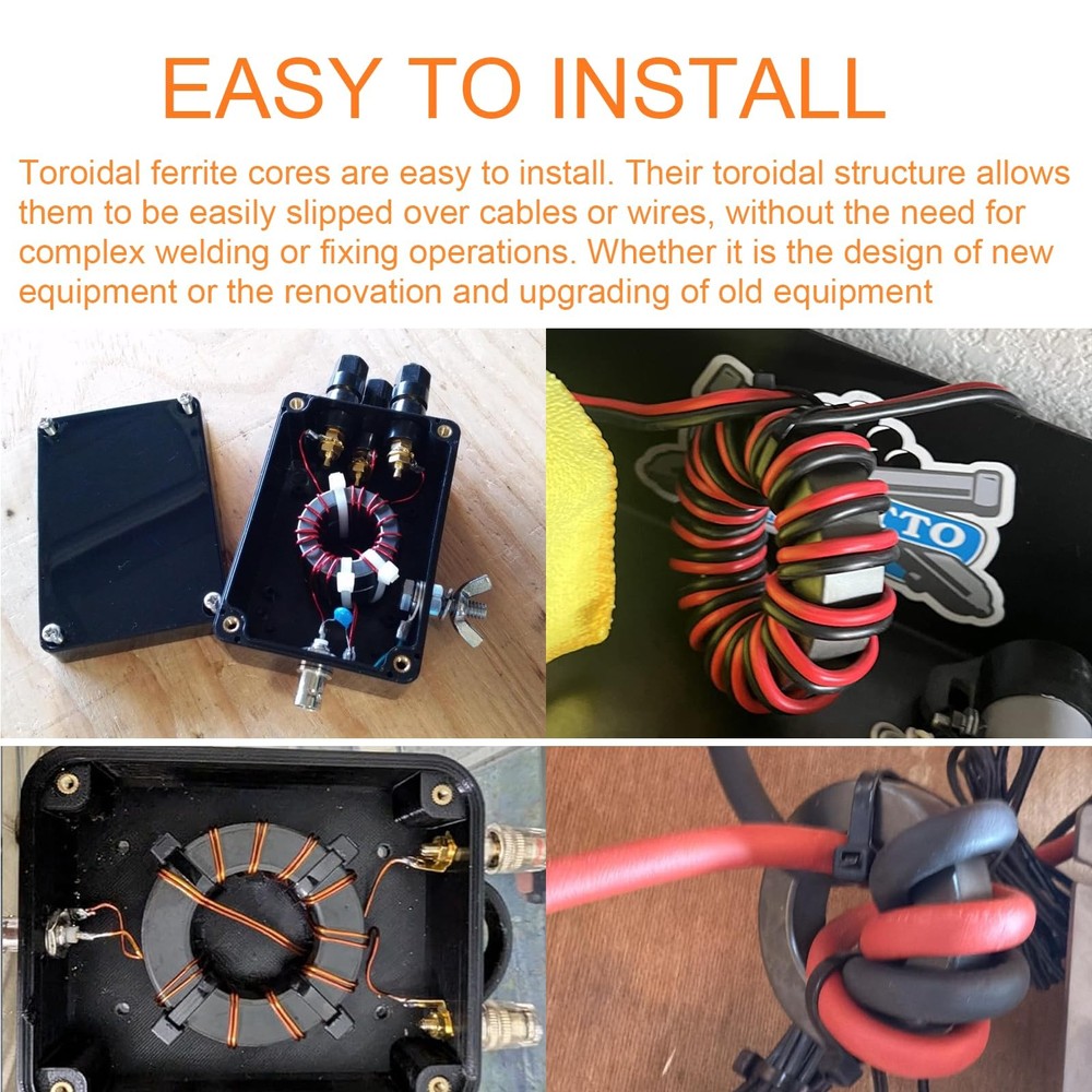 FT-140-43 Ferrite Ring Core (2-Pack), Used for Radio Frequency Interference/e...