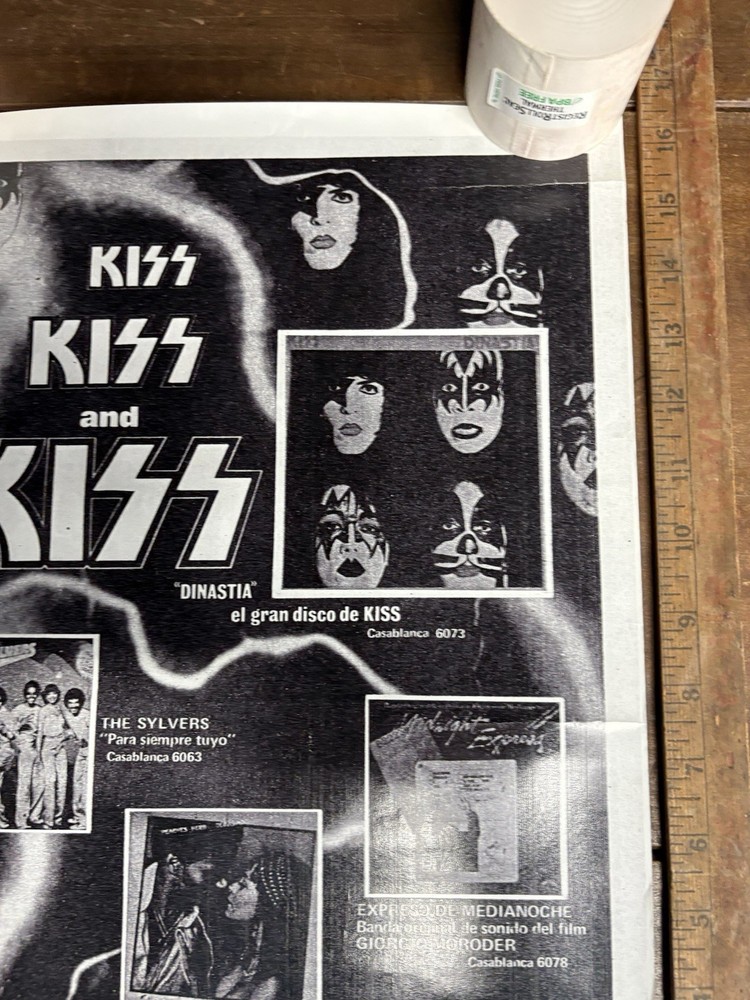 KISS SUPER RARE Spanish Promo Poster Repro
