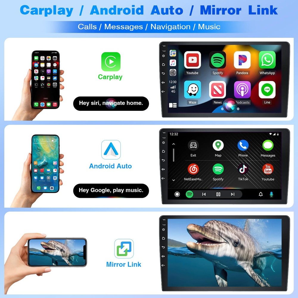 Car Stereo for Bravada 2002-2004 Wireless CarPlay Android Auto GPS 7 Touchscreen
