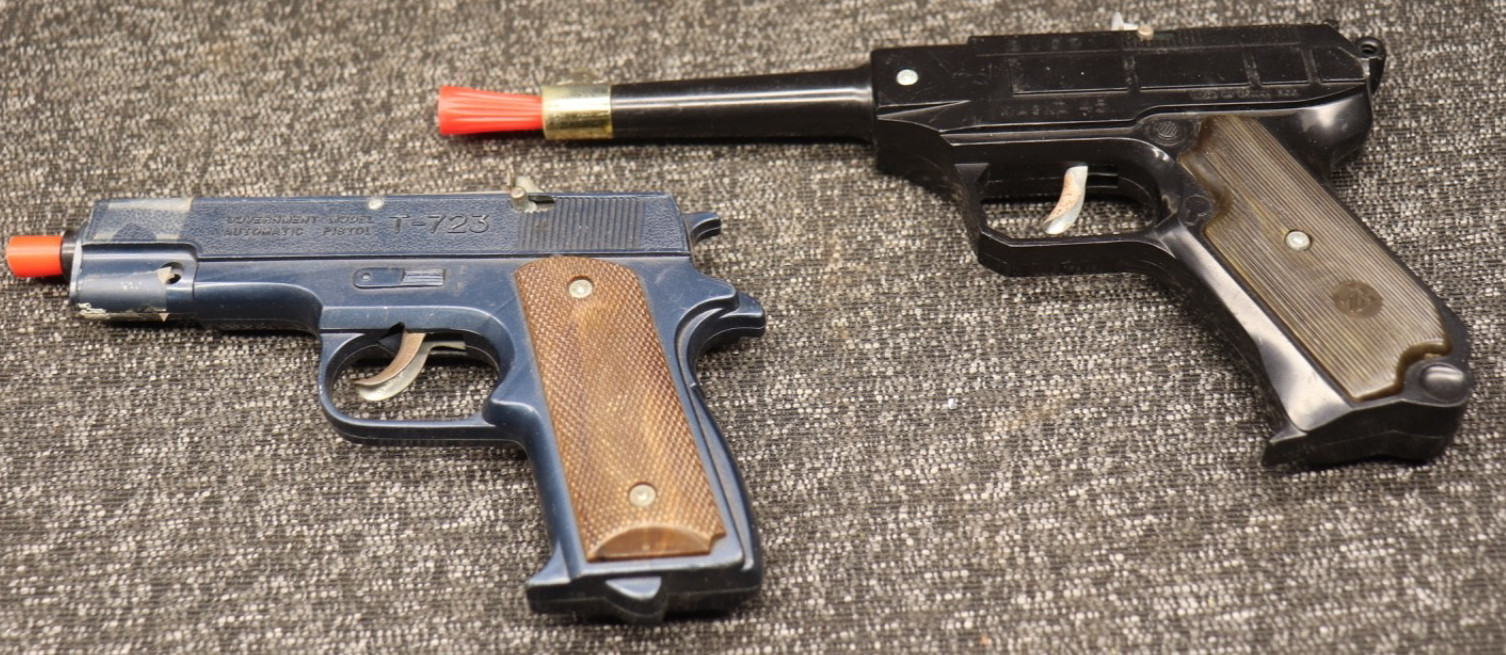 2 Vintage ZEE Toys  Government Model Auto & Magna 45 Cal Pistol NO. 2107 & T-723