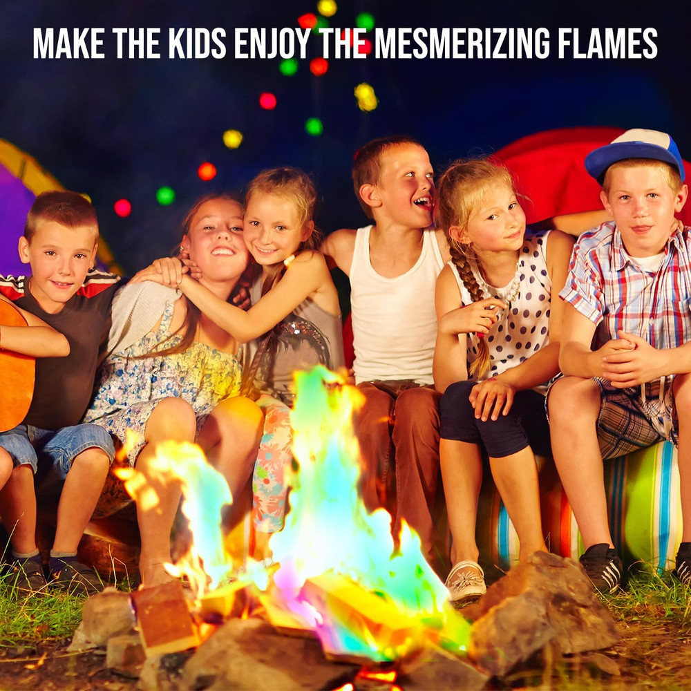 Fire Dazzle Fire Color Changing Packets for Fire Pit - 25 Pack Color Packets, Fl