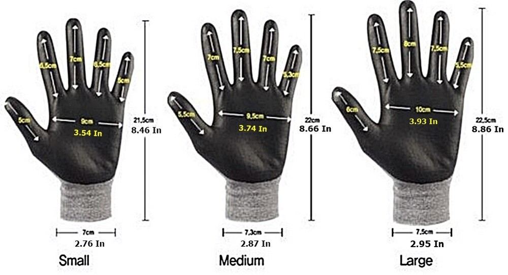 3M Nitrile Rubber Coated Work Gloves, Thin TouchScreen Washable 10 Pack Grey