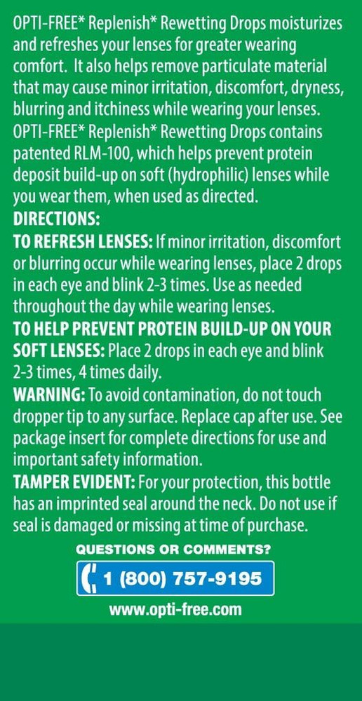 Replenish Rewetting Drops,10-Ml,0.33 Fl Oz