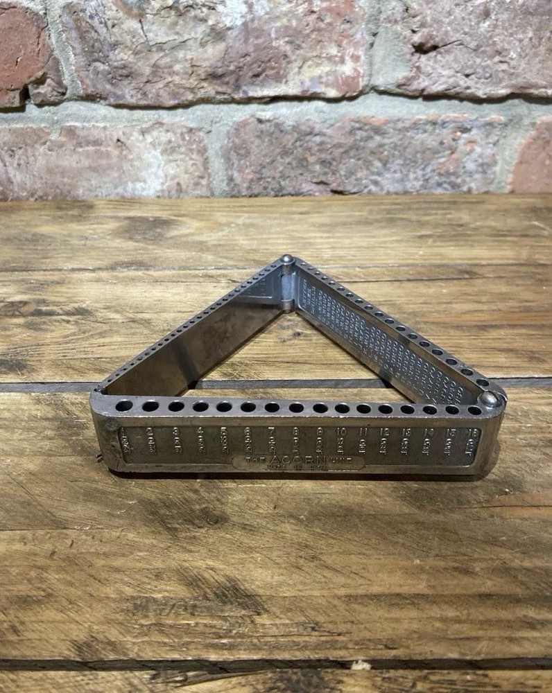 Rare Vintage Acorn Line Triangular Drill Index