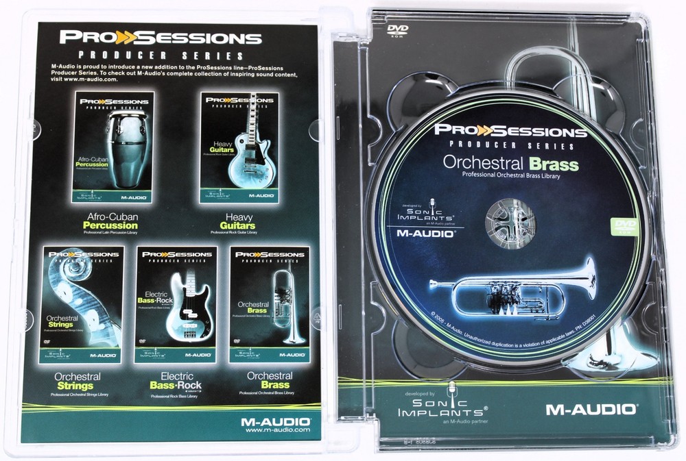 M-Audio Sonic Implants Pro Sessions Orchestral Brass Loops Library/Sampling CD