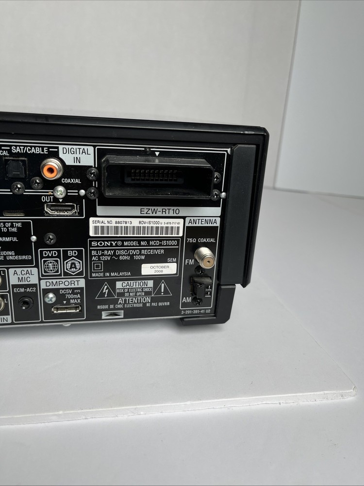 Sony S-Master Digital Amplifier HCD-IS1000 Blu-Ray Player - UNTESTED May Work