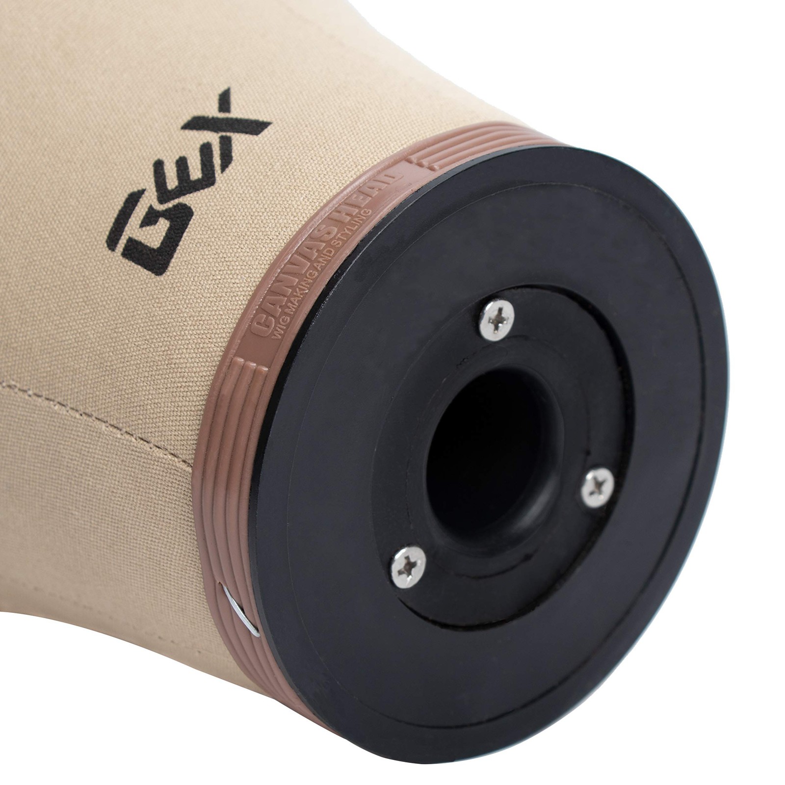 20-24 Cork Canvas Block Head Wig Display Styling Head w/ Mount Hole 22