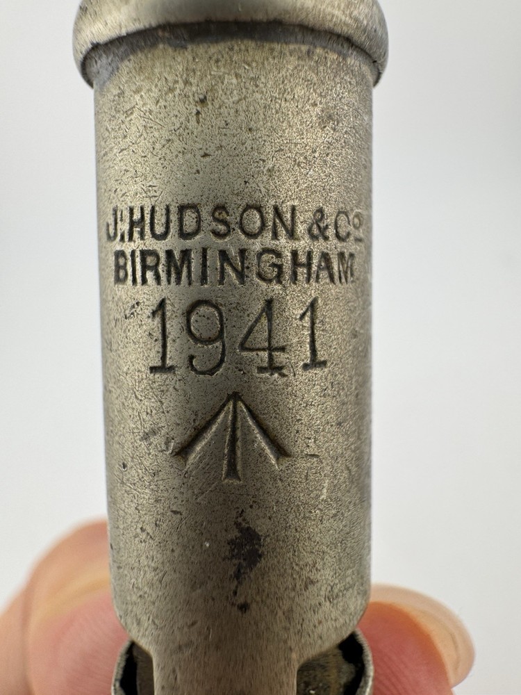 J Hudson & Co 1941 WWII British Military Whistle Birmingham
